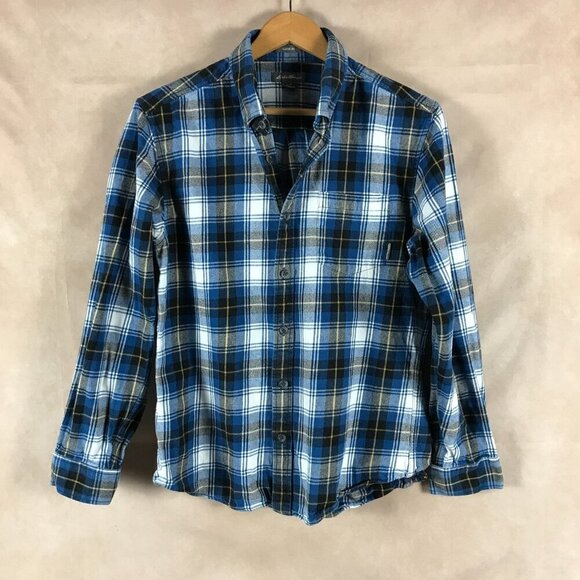 Men's EDDIE BAUER Favorite Classic-Fit Thick Cotton Button-Down Shirt MEDIUM - Picture 2 of 6